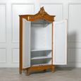 French Style Armoire Wardrobe - Gold Carved - 2 Door Mirror
