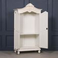 French Style Armoire Wardrobe - Lomira White Carved - 2 Door