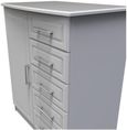Gina Grey 1 Door Midi Wardrobe