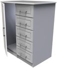 Gina Grey 1 Door Midi Wardrobe