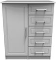 Gina Grey 1 Door Midi Wardrobe