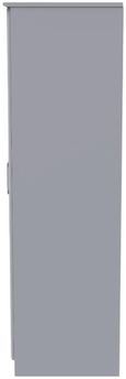Gina Grey 2 Door Plain Tall Wardrobe