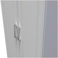 Gina Grey 2 Door Plain Tall Wardrobe
