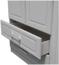 Gina Grey 3 Door Triple Wardrobe - LHF 2 Drawers