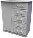 Gina Grey Ash 1 Door Midi Wardrobe