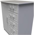 Gina Grey Ash 1 Door Midi Wardrobe