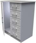 Gina Grey Ash 1 Door Midi Wardrobe