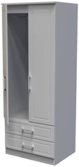 Gina Grey Ash 2 Door 2 Drawer Double Wardrobe