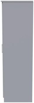 Gina Grey Ash 2 Door Plain Tall Wardrobe