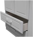 Gina Grey Ash 3 Door Triple Wardrobe - LHF 2 Drawers