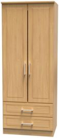 Gina Oak Effect 2 Door 2 Drawer Double Wardrobe