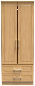 Gina Oak Effect 2 Door 2 Drawer Double Wardrobe