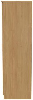 Gina Oak Effect 2 Door Plain Tall Wardrobe