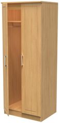 Gina Oak Effect 2 Door Plain Tall Wardrobe