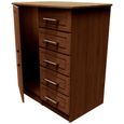 Gina Walnut Effect 1 Door Midi Wardrobe