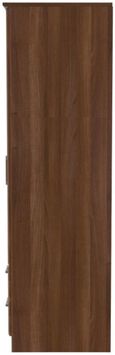Gina Walnut Effect 2 Door 2 Drawer Double Wardrobe