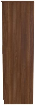 Gina Walnut Effect 2 Door Plain Tall Wardrobe