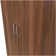 Gina Walnut Effect 2 Door Plain Tall Wardrobe