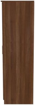 Gina Walnut Effect 3 Door Triple Wardrobe - LHF 2 Drawers