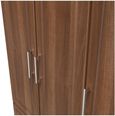 Gina Walnut Effect 3 Door Triple Wardrobe - LHF 2 Drawers