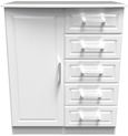 Gina White 1 Door Midi Wardrobe