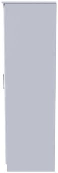 Gina White 2 Door Plain Tall Wardrobe