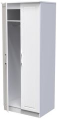 Gina White 2 Door Plain Tall Wardrobe