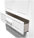 Gina White 3 Door Triple Wardrobe - LHF 2 Drawers