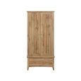 Hampstead Wardrobe - 2 Door - 1 Drawer - Rustic Oak 