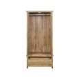 Hampstead Wardrobe - 2 Door - 1 Drawer - Rustic Oak 