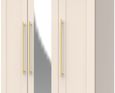 Haworth Cashmere 3 Door Tall Triple Wardrobe - 1 Mirror