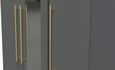 Haworth Grey 3 Door Tall Triple Wardrobe - 1 Mirror