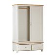 Hayley Sliding Wardrobe - 2 Door - Double - Oak and White