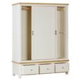 Hayley Sliding Wardrobe - 2 Door - Oak and White