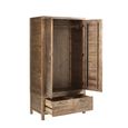 Heritage Double Wardrobe - 2 Door - 2 Drawer - Reclaimed Pine