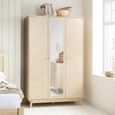 Herringford Mirror Wardrobe - 3 Door - Oak