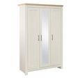 Highgate Mirror Wardrobe - 3 Door - Cream Painted