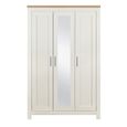 Highgate Mirror Wardrobe - 3 Door - Cream Painted
