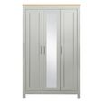 Highgate Mirror Wardrobe - 3 Door - Grey Painted