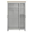 Highgate Mirror Wardrobe - 3 Door - Grey Painted