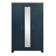 Highgate Mirror Wardrobe - 3 Door - Navy Blue Painted