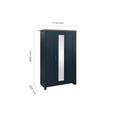 Highgate Mirror Wardrobe - 3 Door - Navy Blue Painted