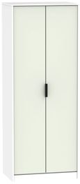 Hong Kong Cashmere and White 2 Door Plain Tall Wardrobe