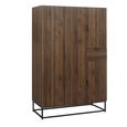 Houston Wardrobe - 4 Door 1 Drawer - Walnut