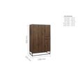 Houston Wardrobe - 4 Door 1 Drawer - Walnut
