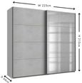 IN STOCK Ernie Concrete Grey 2 Door Sliding Wardrobe