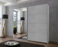 IN STOCK Ernie Concrete Grey 2 Door Sliding Wardrobe