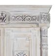 Imbery Wardrobe - 2 Door - Distressed White Carved - Mango Wood