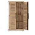 Jaylene Wardrobe - Mango Wood - Louvered - 2 Door