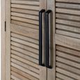 Jaylene Wardrobe - Mango Wood - Louvered - 2 Door